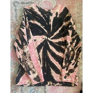 Love In Women's Bleach Dye Sweatshirts Pullover Long Sleeve Size M